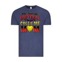 Vintage Denim my favorite softball player calls me mom Vintage Tee - Zillion Design Studio