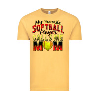 Vintage Mustard my favorite softball player calls me mom Vintage Tee - Zillion Design Studio