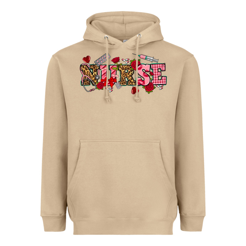 Valentines Day Nurse Heavyweight Hoodie by NancyCooperArtShop | Teevron