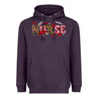 Plum valentines day nurse Heavyweight Hoodie - NancyCooperArtShop