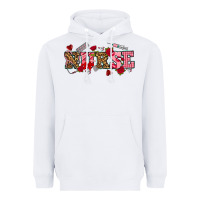 White valentines day nurse Heavyweight Hoodie - NancyCooperArtShop