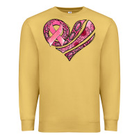 Antique Gold breast cancer awareness heart Premium Sweatshirt - Jasminsmagicworld