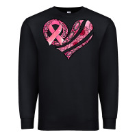 Black breast cancer awareness heart Premium Sweatshirt - Jasminsmagicworld