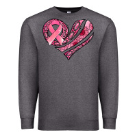 Charcoal Heather breast cancer awareness heart Premium Sweatshirt - Jasminsmagicworld