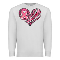 Dove Grey breast cancer awareness heart Premium Sweatshirt - Jasminsmagicworld
