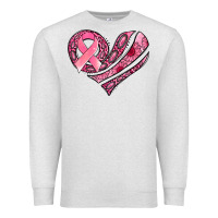 Oatmeal Heather breast cancer awareness heart Premium Sweatshirt - Jasminsmagicworld