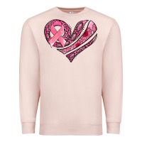 Breast Cancer Awareness Heart Premium Sweatshirt | Teevron