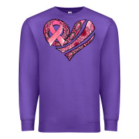 Purple breast cancer awareness heart Premium Sweatshirt - Jasminsmagicworld