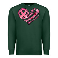Sports Green breast cancer awareness heart Premium Sweatshirt - Jasminsmagicworld