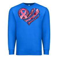 True Royal breast cancer awareness heart Premium Sweatshirt - Jasminsmagicworld