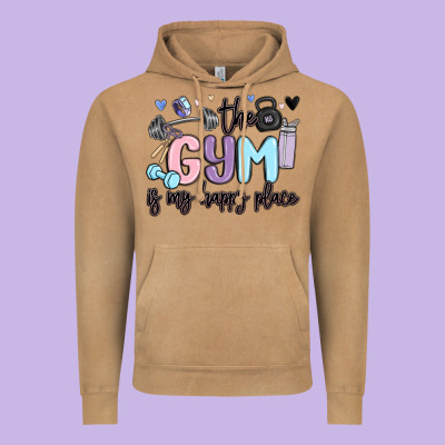 Vintage Hoodie the gym is my happy place
