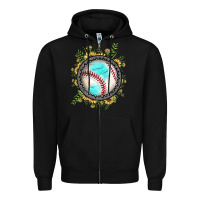 Black baseball gemstone sunflower Zipper Hoodie - JahusDesignShop