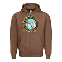 Chestnut baseball gemstone sunflower Zipper Hoodie - JahusDesignShop