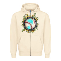 Sandshell baseball gemstone sunflower Zipper Hoodie - JahusDesignShop