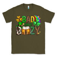 Army Green Bad and boozy st. patricks day Classic Tee - Neo Western