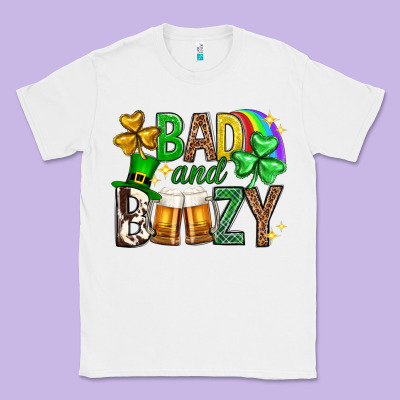 Bad And Boozy St. Patricks Day Classic Tee Designed By Neo Western