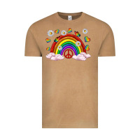 Vintage Camel pride rainbow with daisy and butterfly Vintage Tee - texasbilliewilder