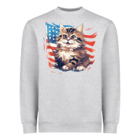 Heather Grey cat3 Heavyweight Sweatshirt - Unal Design