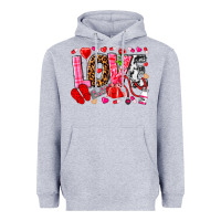 Heather Grey valentines day love nurse Heavyweight Hoodie - NancyCooperArtShop