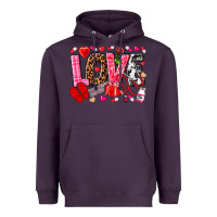 Plum valentines day love nurse Heavyweight Hoodie - NancyCooperArtShop