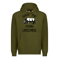 Army Green save the chubby unıcorns Premium Hoodie - Bettercallsaul