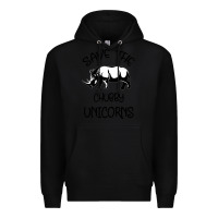 Black save the chubby unıcorns Premium Hoodie - Bettercallsaul