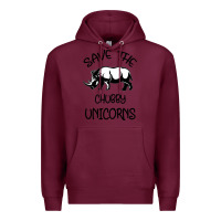 Burgundy save the chubby unıcorns Premium Hoodie - Bettercallsaul