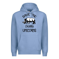 Colony Blue save the chubby unıcorns Premium Hoodie - Bettercallsaul