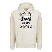Oatmeal Heather save the chubby unıcorns Premium Hoodie - Bettercallsaul