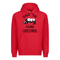 Red save the chubby unıcorns Premium Hoodie - Bettercallsaul