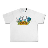 Lunar Rock nail tools with sunflower Urban Heavy Tee - BarkalooDesign