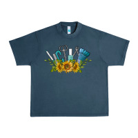 Midnight Navy nail tools with sunflower Urban Heavy Tee - BarkalooDesign