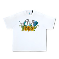 White nail tools with sunflower Urban Heavy Tee - BarkalooDesign