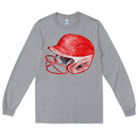 Heather Grey red softball helmet fa element Long Sleeve Tee - FaDigitalArtStudio