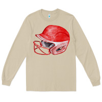 Red Softball Helmet Fa Element Long Sleeve Tee | Teevron
