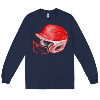 Navy red softball helmet fa element Long Sleeve Tee - FaDigitalArtStudio