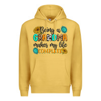 Antique Gold Being a Grandma Makes My Life Complete Premium Hoodie - MaliasSmallBusiness