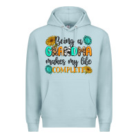 Blue Mist Being a Grandma Makes My Life Complete Premium Hoodie - MaliasSmallBusiness
