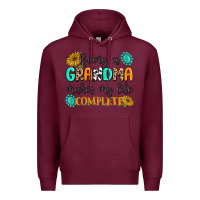 Burgundy Being a Grandma Makes My Life Complete Premium Hoodie - MaliasSmallBusiness