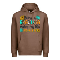 Chestnut Being a Grandma Makes My Life Complete Premium Hoodie - MaliasSmallBusiness