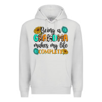 Dove Grey Being a Grandma Makes My Life Complete Premium Hoodie - MaliasSmallBusiness