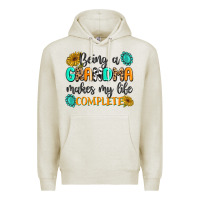 Oatmeal Heather Being a Grandma Makes My Life Complete Premium Hoodie - MaliasSmallBusiness