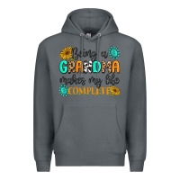 Rock Being a Grandma Makes My Life Complete Premium Hoodie - MaliasSmallBusiness