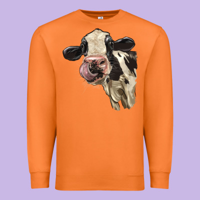 Cute Holstein Heifer Premium Sweatshirt Designed By Lillyallendesigns