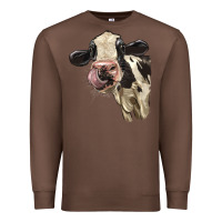 Chestnut Cute Holstein Heifer Premium Sweatshirt - LillyAllenDesigns