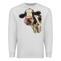 Dove Grey Cute Holstein Heifer Premium Sweatshirt - LillyAllenDesigns