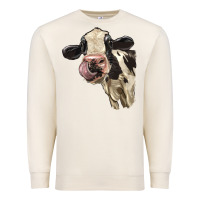 Sandshell Cute Holstein Heifer Premium Sweatshirt - LillyAllenDesigns
