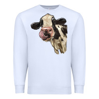 White Cute Holstein Heifer Premium Sweatshirt - LillyAllenDesigns