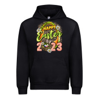Black Happy Easter 2023 Urban Hoodie - LillyAllenDesigns