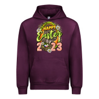 Mauve Wine Happy Easter 2023 Urban Hoodie - LillyAllenDesigns